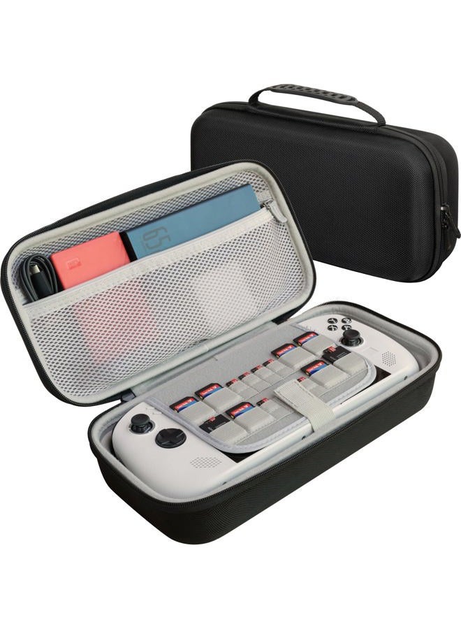 ButterFox Large Carrying Case for Lenovo Legion Go S Handheld, Fits Charger, Pocket for Large 65W Battery Pack- Black/Gray - Image 1
