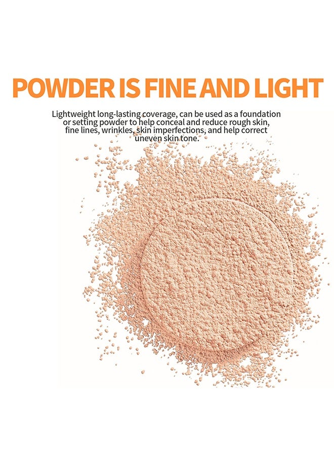 EELHOE Loose Face Powder,Translucent Powder Setting Powder Long Lasting Oil Control Loose Face Powder,Lightweight Face Finishing Powder,Even Skin Tone,Waterproof Setting Powder Foundation Makes Skin Downy 65g - Image 5