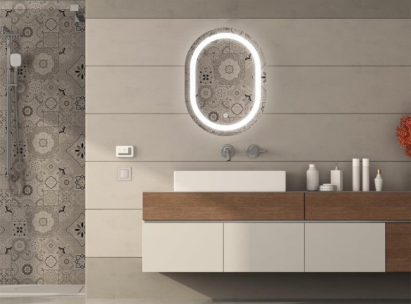 TRYOTONE LED Mirror for Bathroom WallMounted Light Mirror for Vanity Wash Basin Size 1775 x 2375 inch Framed