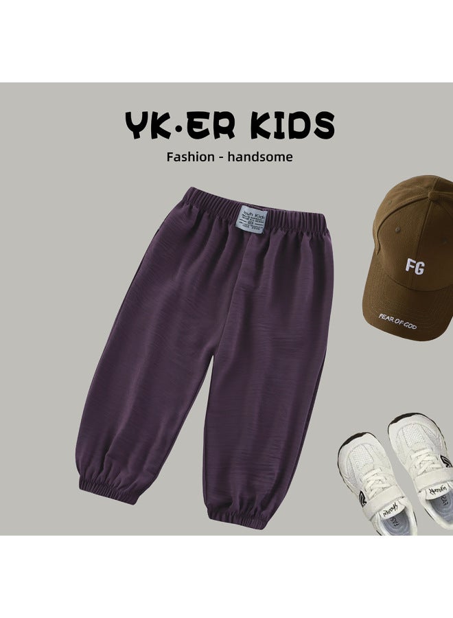 Anti-mosquito Pants Summer Children's Trousers Thin Boys And Girls Single Pants Wide Leg Pants Loose Pants Baby Outside