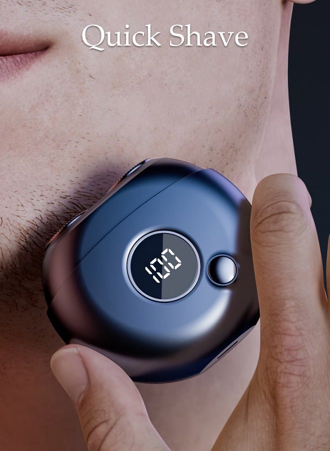 DUNISO Mini Shaver Portable Electric Shaver with LED Display Shaver Magnetic Cap Powerful Storm Shaver for Men Mini Electric Razor Type-C Fast Charging, Pocket Size USB Shaver for Travel - Image 5