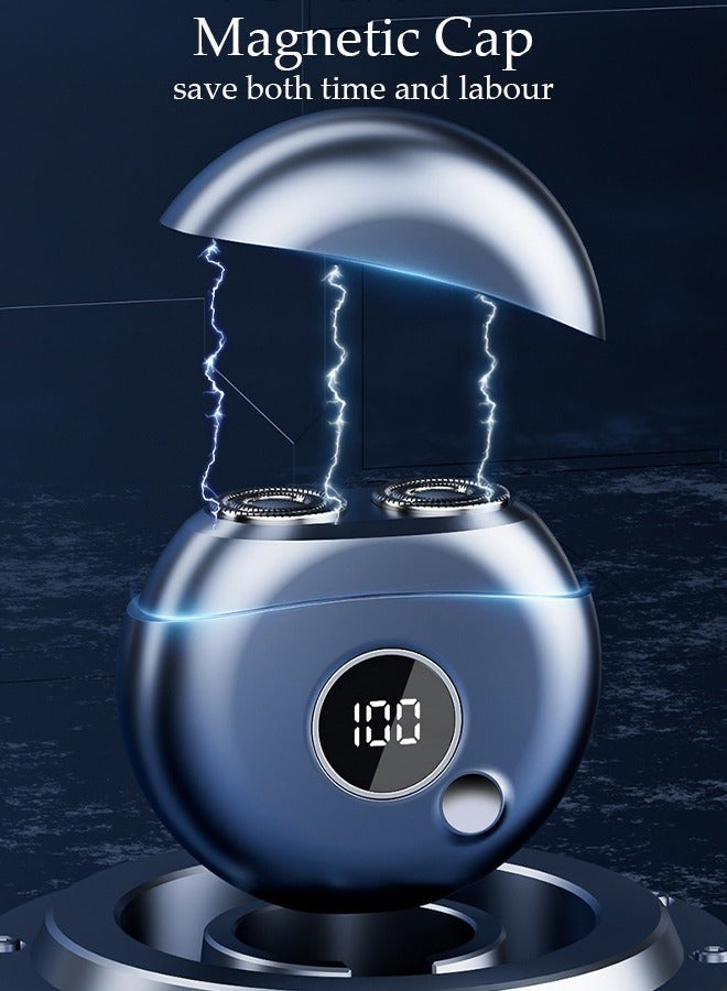 DUNISO Mini Shaver Portable Electric Shaver with LED Display Shaver Magnetic Cap Powerful Storm Shaver for Men Mini Electric Razor Type-C Fast Charging, Pocket Size USB Shaver for Travel - Image 2