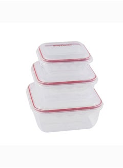 Betty Crocker Betty Crocker Square Food Container Set Of 3 Pieces 650 ...