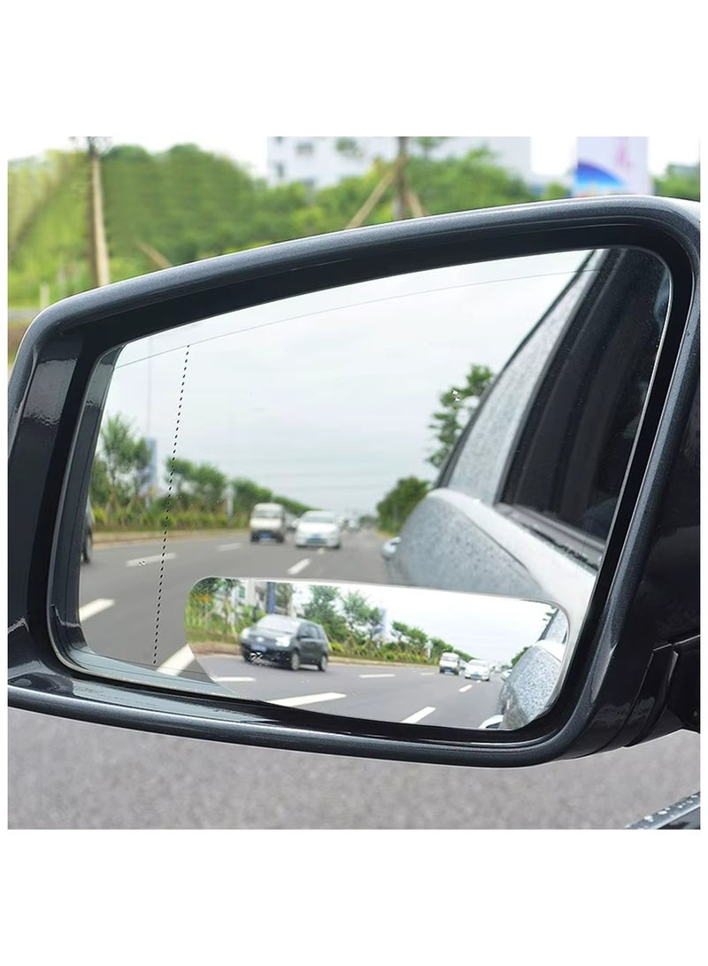Generic Blind Spot Convex Car Rearview Adjustable Rectangular Mirrors HD Glass Convex Lens Frameless 2 Pieces  - Image 3