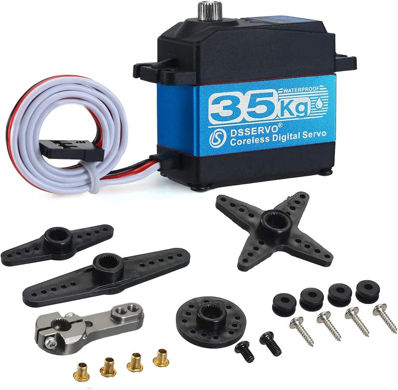 ZOSKAY 35kg high Torque Coreless Motor servo Metal Gear Digital and Stainless Steel Gear servo arduino servo for Robotic DIY,RC car (Control Angle 270°) - Image 5
