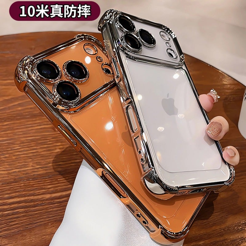 غطاء واقي بAcrylic لـ iPhone 16 / 16 Plus / 16 Pro / 16 Pro Max مع حماية من السقوط وتغطية كاملة مع مقاوم للصدمات مع قبضة مضادة للانزلاق مع مقاوم للخدش باللون Gold مضاد للانزلاق من. - Image 4