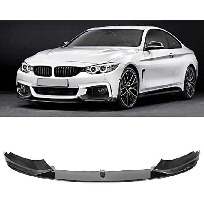 Brilluxa Front Bumper Splitter, Lip Spoiler Kit, 4PCS Aero Guard Trim, Compatible with BMW 4-Series F32 F33 F36 20142020, Carbon Fiber Pattern Deflector, Car Body Front Splitter - Image 4