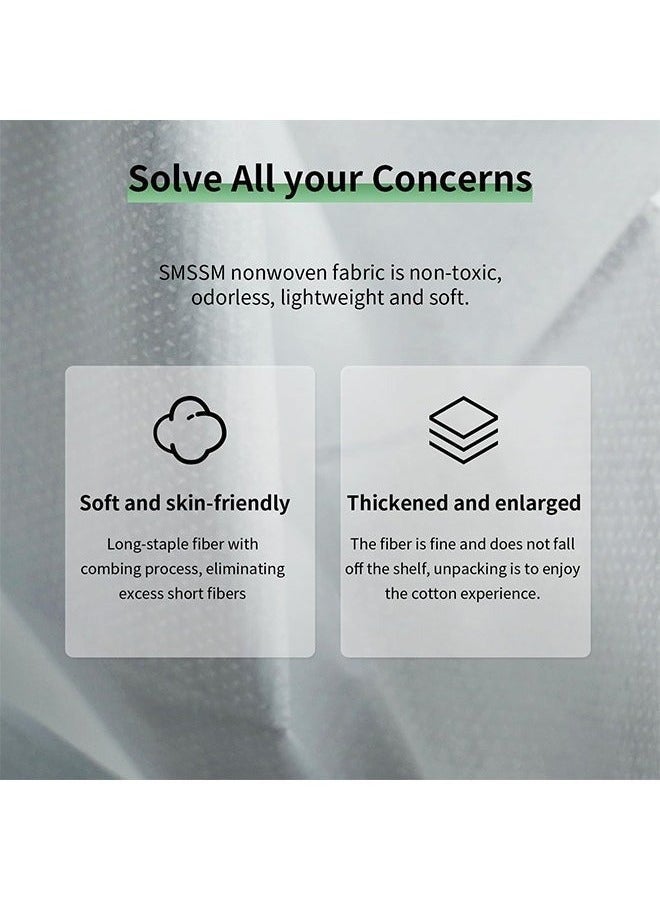 4 in 1 Disposable Bedding Set for Travel, 4PCS Portable Bed Sheets Set with 1 Bed Sheet, 1 Quilt Cover and 2 Pillowcases, King Size Disposable Sheets for Hotel, Camping and Business Trip - Image 3