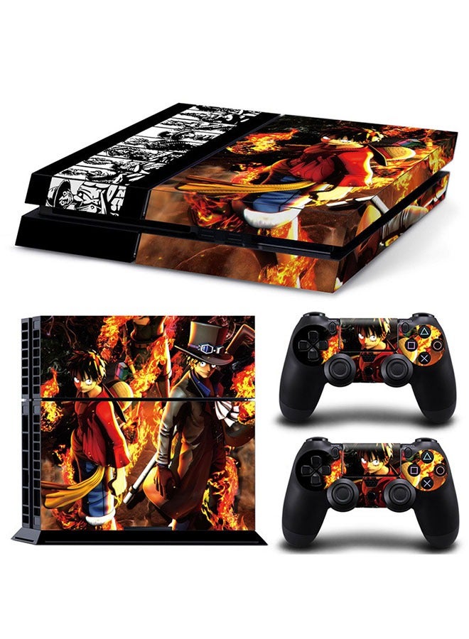 PS4 Console Skin Stickers Cover Set, PS4 Console Edition Cartoon Skin Sticker Full Cover - Image 1