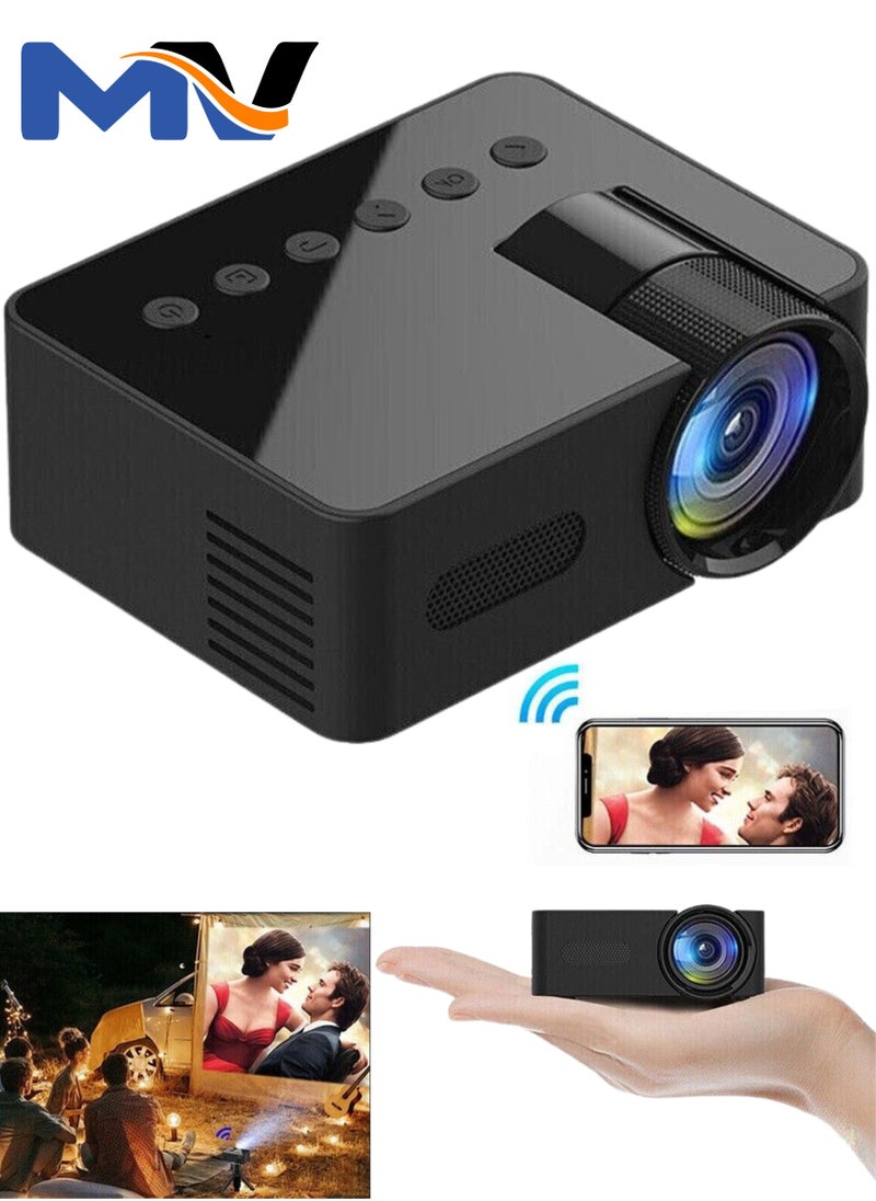 MAGIC VAULT Mini Projector YT100, Full HD 1080P Video Projector, Portable Outdoor Movie Projector with 4Ω 2W Speaker, Home Theater Movie Phone Projector with USB Interfaces and Remote Control  - Image 1