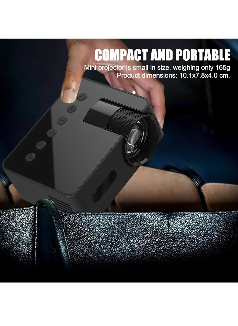 MAGIC VAULT Mini Projector YT100, Full HD 1080P Video Projector, Portable Outdoor Movie Projector with 4Ω 2W Speaker, Home Theater Movie Phone Projector with USB Interfaces and Remote Control  - Image 4