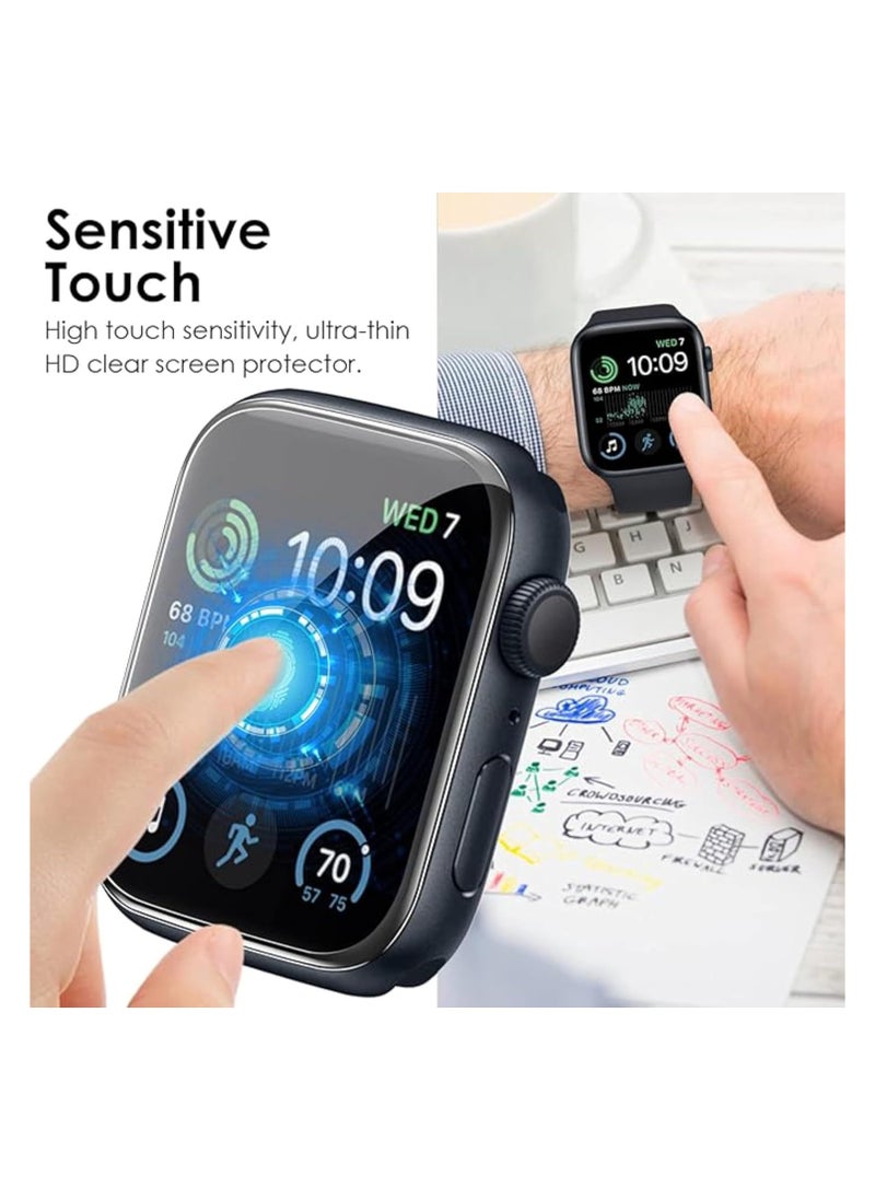 TWEGGON 2Pc Pack Apple Watch Series 10 42mm Screen Protector, Full Cover Screen Protector for Apple Watch Series 10 42MM Black/Clear  - Image 3