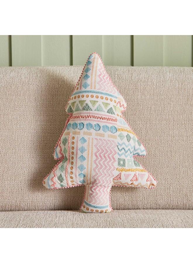 Home Box Glimmer Christmas Tree Shaped Cushion 30 x 35 cm  - Image 1