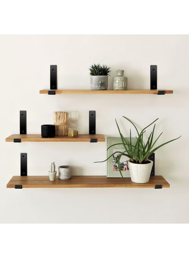 4PCS 10 inch Shelf Bracket for DIY Floating Shelf, 1/5 inch Thick Heavy Duty Bracket, (Size : 25CM) - Image 4