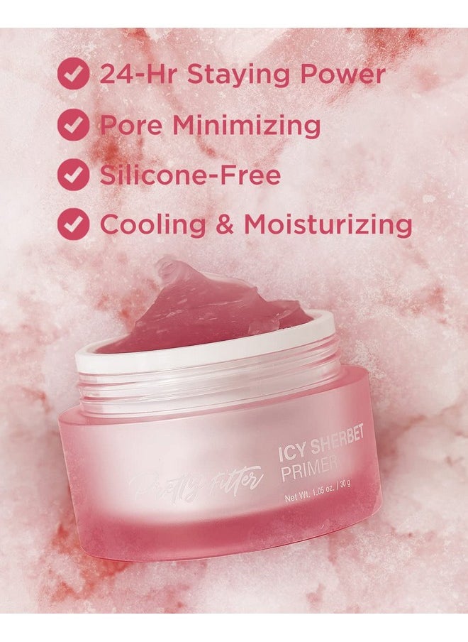 Touch in Sol TOUCH IN SOL Icy Sherbet Primer 1.05 fl.oz. - Hydrating Primer Face Makeup for Dry or Oily Skin - Silk Pore and Wrinkle Minimizer - Silicone and Oil Free Gel Formula with Cooling Effect  - Image 3
