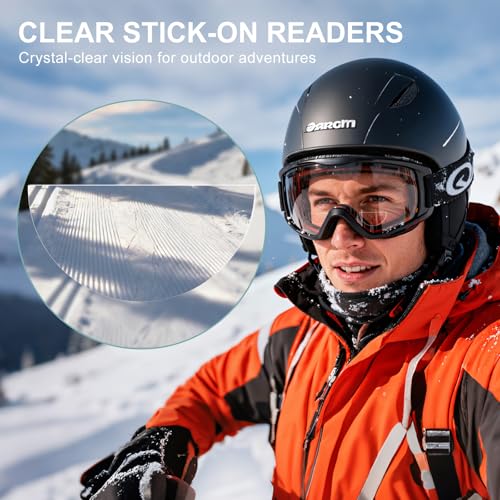 OuShiun Stick-on Bifocal Readers for Sunglasses, No Water or Adhesive Needed, Reusable Reading Lenses for Glasses Goggles(1FU +2.5) - Image 5