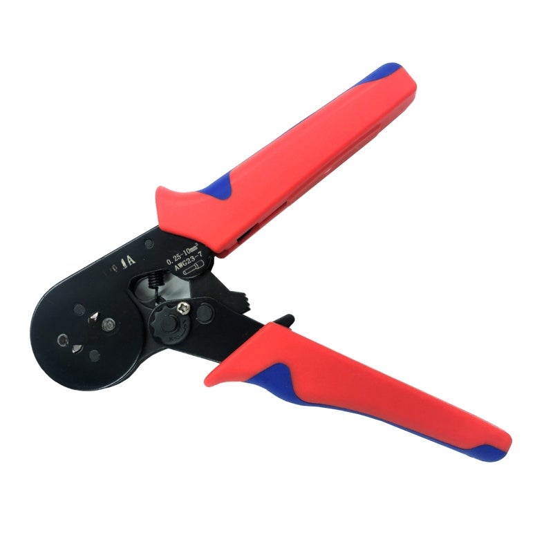 Wire Crimpers: 23-7AWG Ratchet Type, Solid Sturdy Construction - Quick Release Safety Lock, Ergonomic Design Saves 50% Energy, Four-Mandrel Square Crimp for Insulated Non-Insulated Small Wires for Ele - Image 1