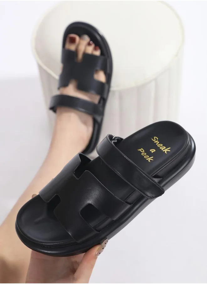 سنيك ايه بيك Comfort Slip-On Flatform Sandals by Styli