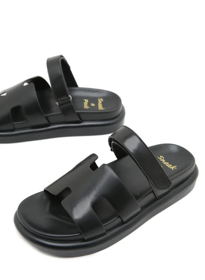 Sneak-a-Peek Comfort Slip-On Flatform Sandals by Styli