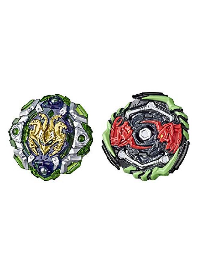 BeyBlade حزمة مزدوجة من لعبة بي بليد بيرست هايبرسفير الوحش أوجر O5 وإنغارد E5 2 من ألعاب التوب القتالية ذات الدوران الأيمن للأعمار 8 وما فوق - Image 1