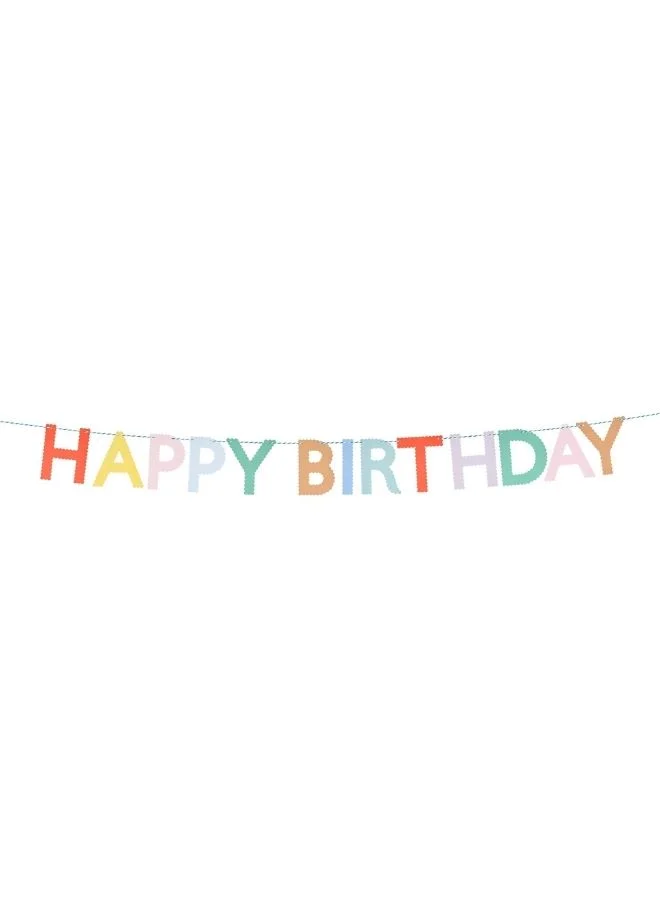 Meri Meri Scallop Bright Happy Birthday Garland