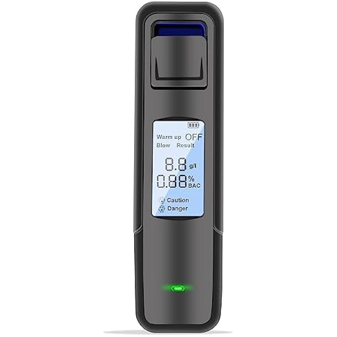 rayihni Portable Alcohol Tester Alcohol Breathalyzer, Chargable Digital Led Display Quick Response, Professional Accurate Detection Breath Analyzer Detector for Family, Personal, Driver - Image 2