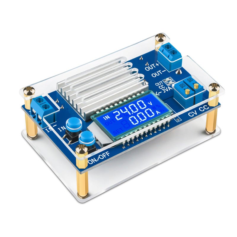 DROK DC Buck Converter 53V32V to 12V32V 12A Adjustable Power Supply 5v 9v 12v 24V 30V 32V Step Down Voltage Regulator with LCD Display Volt Transformer Reducer CC CV for RV Solar Panel Golf Cart