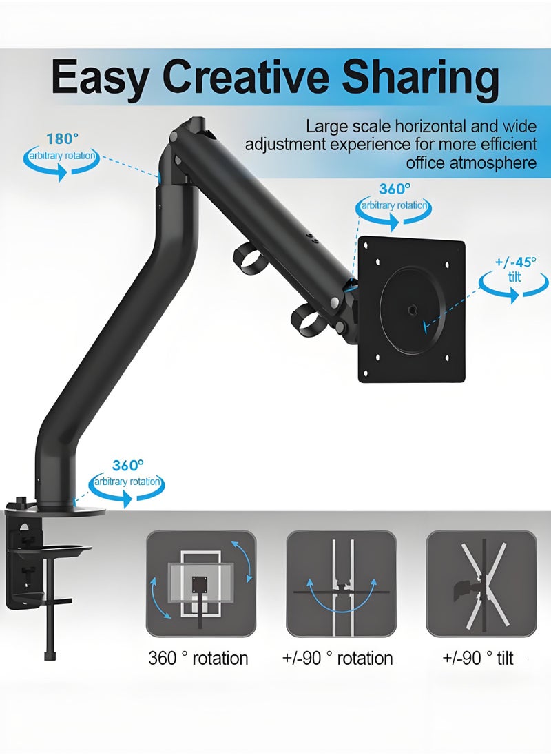 XiuWoo Desk Monitor Stand Dual Desk Monitor Mount Arm Screen Arm for 17 to 32 inch Computer Monitor  - Image 3