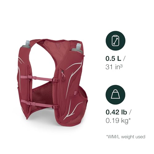 Osprey Duro LT Mens Running Hydration Vest with Hydraulics Soft Flasks Phantom GreyToffee Orange Small - Image 3