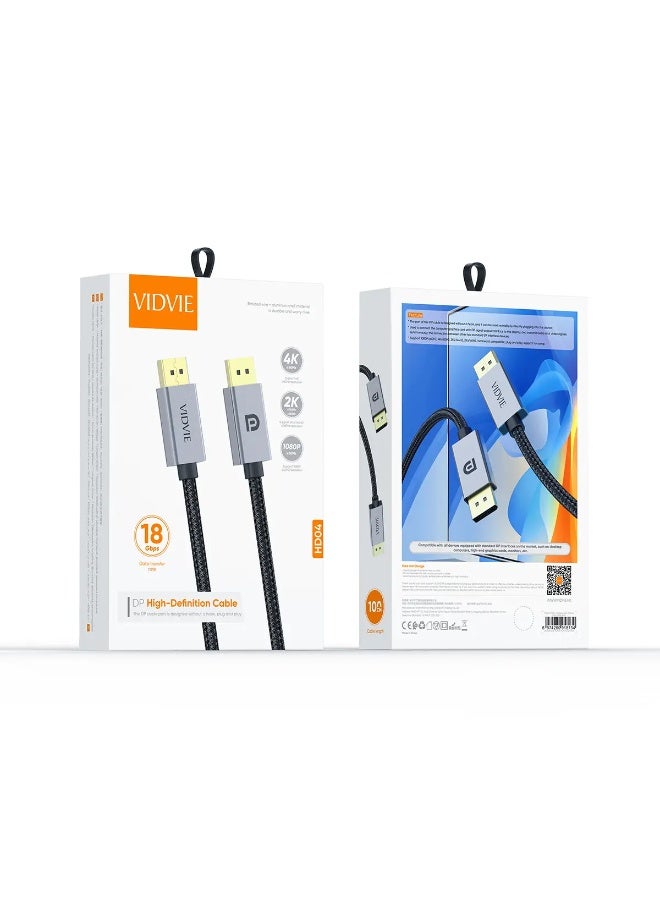 فيديفي كابل VIDVIE HD04 DisplayPort إلى DisplayPort عالي الدقة – بسرعة 18Gbps - Image 3