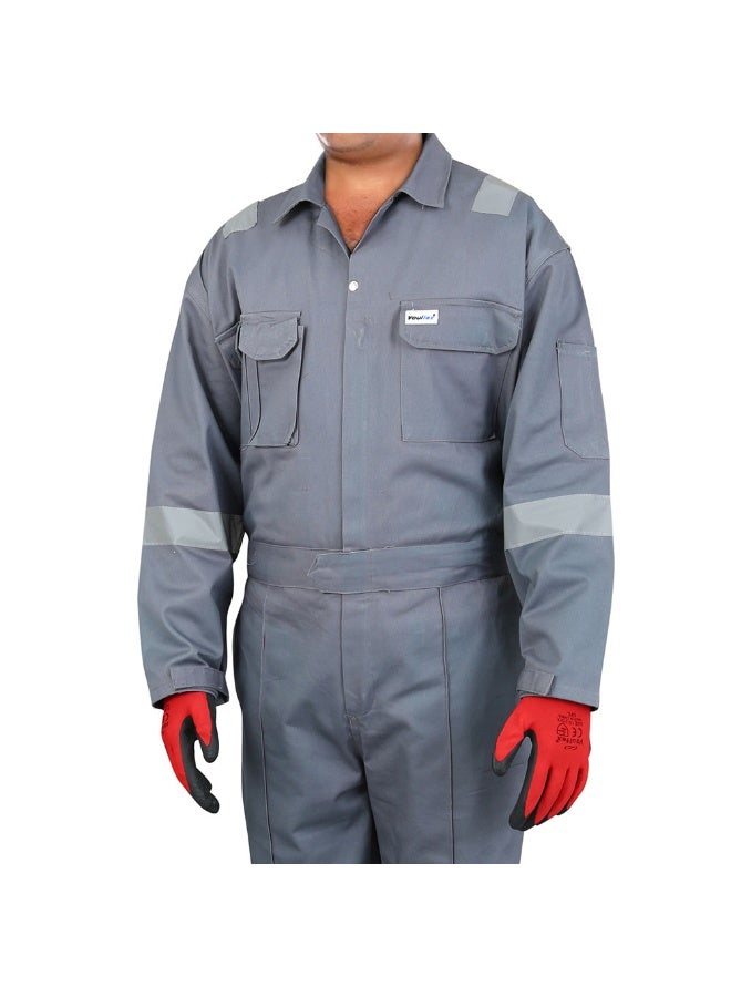 Vaultex Vaultex TOP 260GSM Cotton Coverall , Grey, 5XL  - Image 2