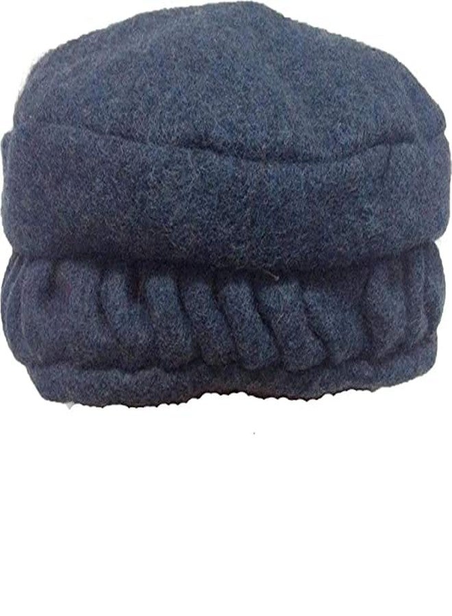 Malvina Unisex Woolen Afgani Pakol Cap Hat (Pack of 1) (Blue)(Free Size) - Image 1