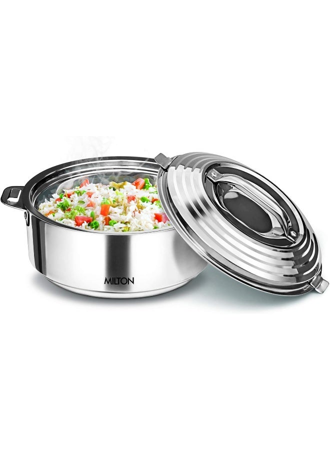 Milton Galaxia Stainless Steel Casserole, Set of 3, (1.2 litre, 2.099 litre, 2.45 litre), Silver | PU Insulated | Double Walled | Hot and Cold - Image 4