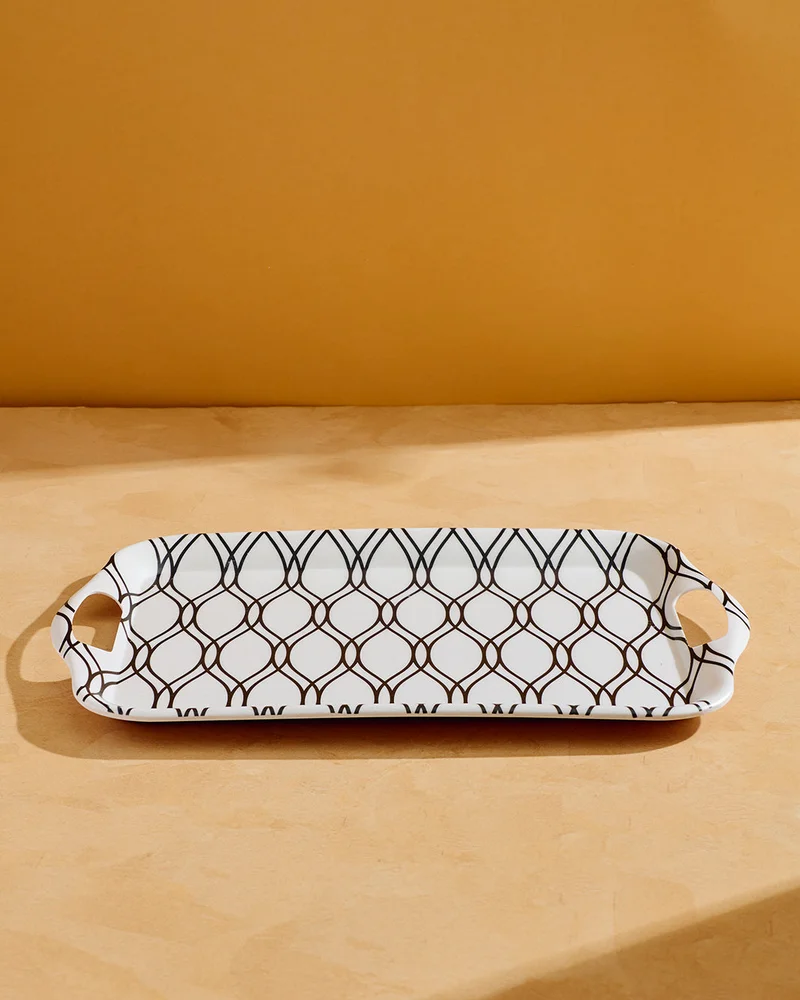 REDTAG Grey Bamboo Rectangular Serving Tray