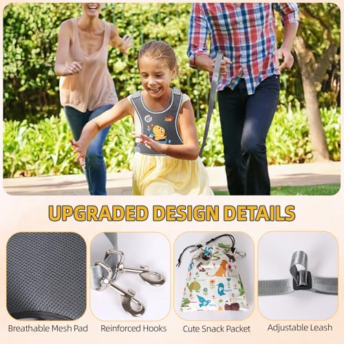 JXM Safety Walking Harness for Big Kids 6-12, Anti-Elopement Vest Harness for Autism Special Needs ADHD, Reflective Leash with Handle for Autistic, Active Children, Adjustable Tether for Travel and Crowds - Image 4