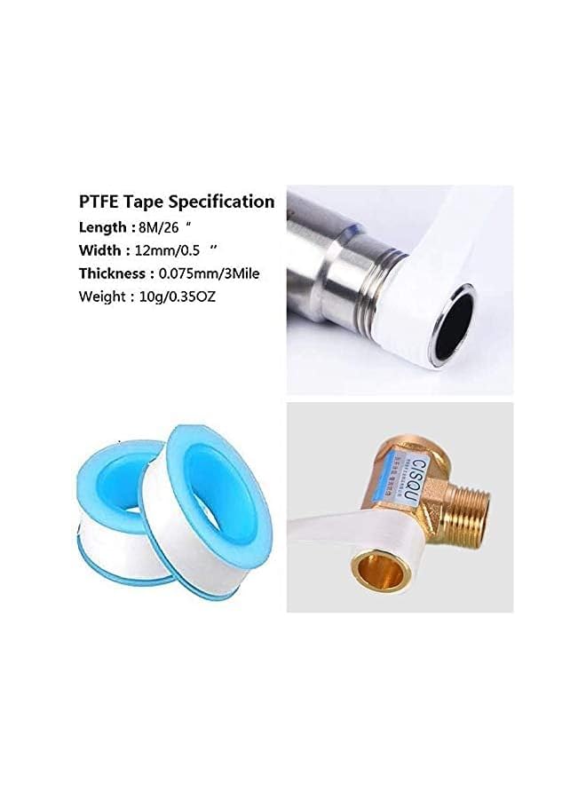 promass Tape, [8 Pack] Thread Seal Tapes，Ptfe Thread Seal Tape For Plumbers Sealant Tape For Leak Water Pipe Thread - Image 2