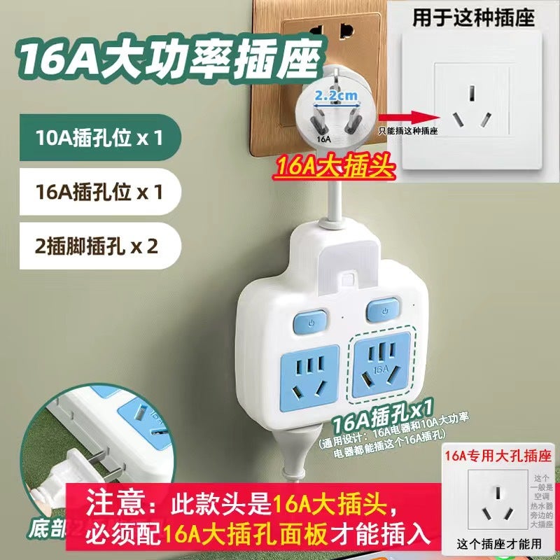 Pure Copper Wireless Plug-In Board Multi-Function Usb Plug-In One-Turn Multi-Hole Conversion Socket Home Office Plug-In Board - Image 1