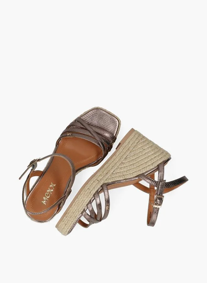 MEXX SILVER Women Noemi Pakina Wedge Heel Espadrille Sandals for Women | Best Price UAE