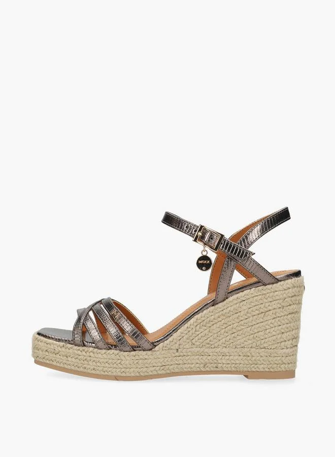 MEXX SILVER Women Noemi Pakina Wedge Heel Espadrille Sandals for Women | Best Price UAE