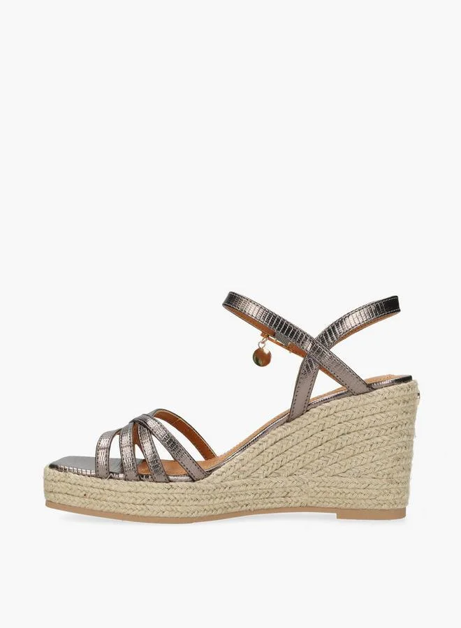 MEXX SILVER Women Noemi Pakina Wedge Heel Espadrille Sandals for Women | Best Price UAE