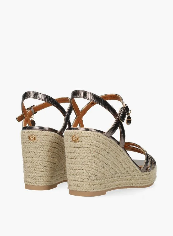 MEXX SILVER Women Noemi Pakina Wedge Heel Espadrille Sandals for Women | Best Price UAE