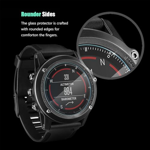 AKWOX [4-pack] Tempered Glass Screen Protector for Garmin Vivomove HR, [0.3mm 2.5D High Definition 9H] Premium Clear Screen Protector for Garmin Vivomove HR - Image 5