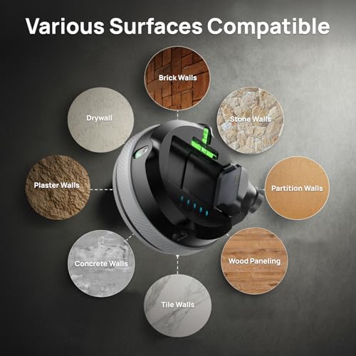 HOZO M-Cube02 Laser Level Tool with Vertical & Horizontal Green Line Lasers, 360° Rotating Base, Wall Mount Laser Level for Picture Hanging, Renovation & DIY, 5kg Stand, Rechargeable - Image 4