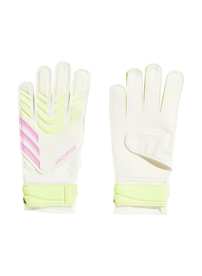 adidas قفازات كرة قدم أديداس PRED GL TRN بيضاء للجنسين - مقاس 7