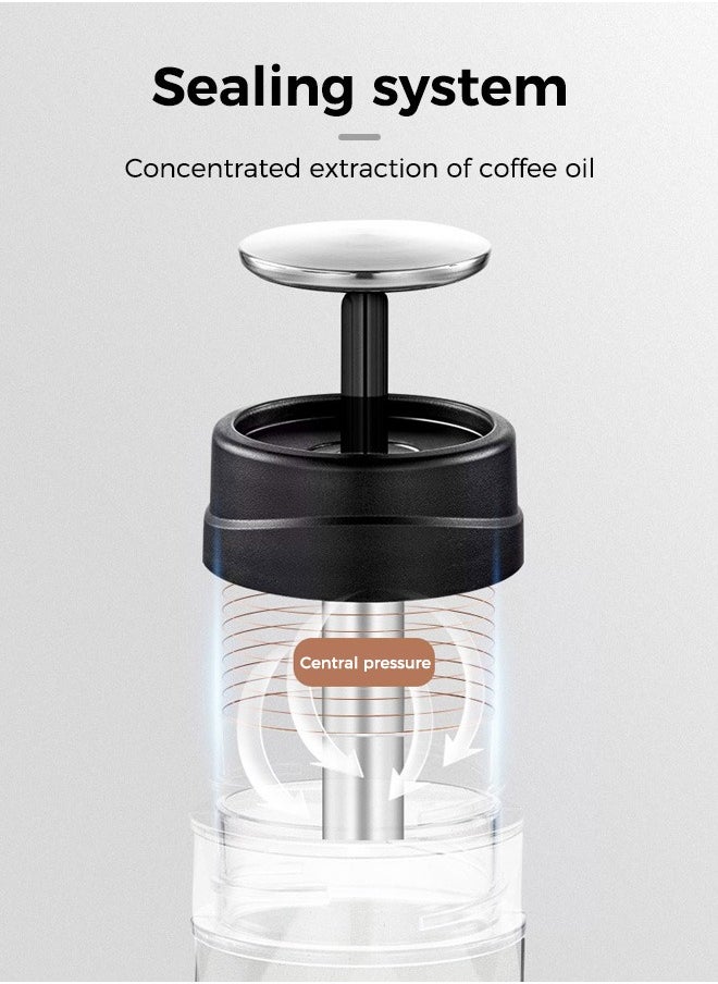 Cafelffe New Manual Portable Espresso Machine For Coffee Brew And Milk Foamer 120ML Black  - Image 5
