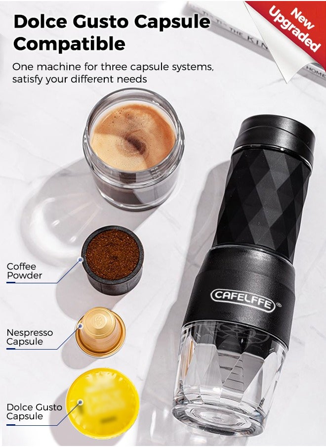Cafelffe New Manual Portable Espresso Machine For Coffee Brew And Milk Foamer 120ML Black  - Image 2