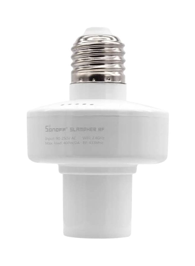 NIBEMINENT Wireless LED Bulb Holder White/Silver - Image 2