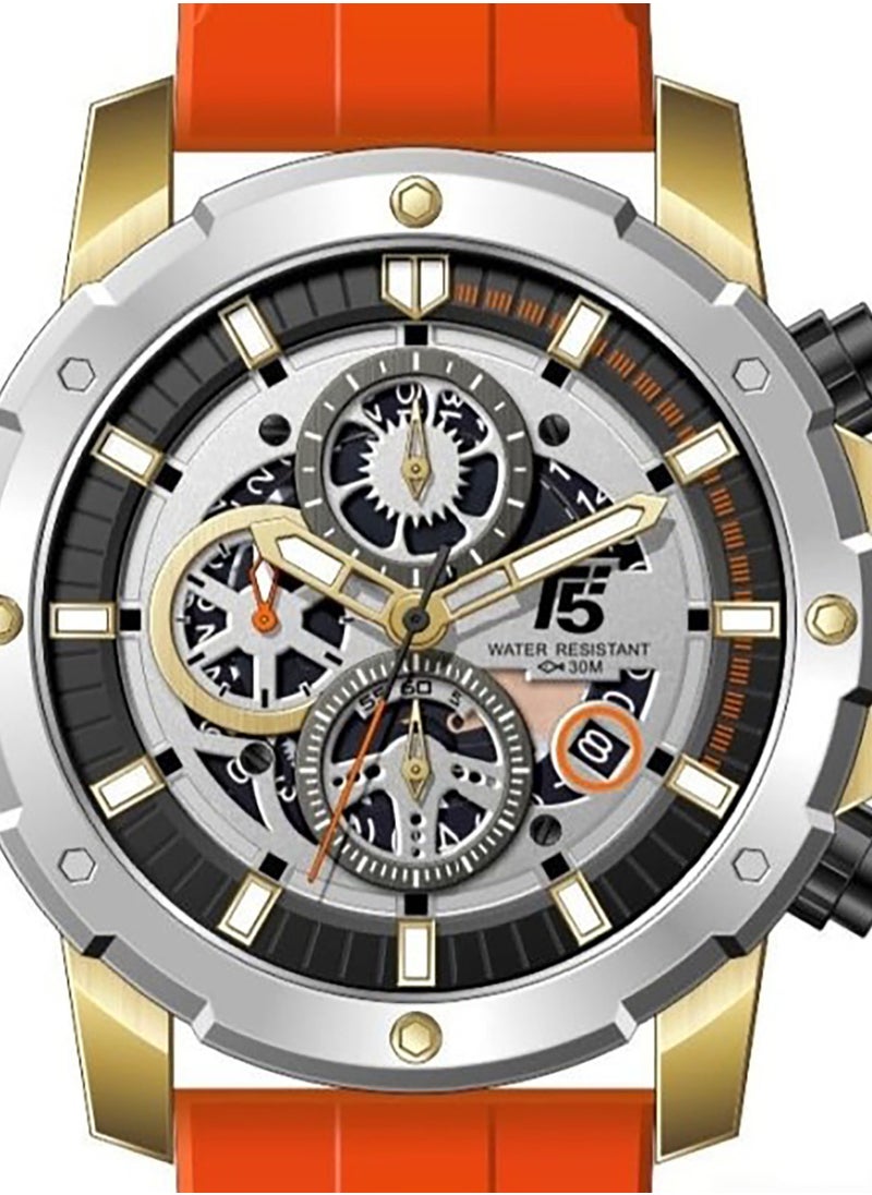 T5 - T5 Men's Chronograph Silicone strap Watch - Image 1