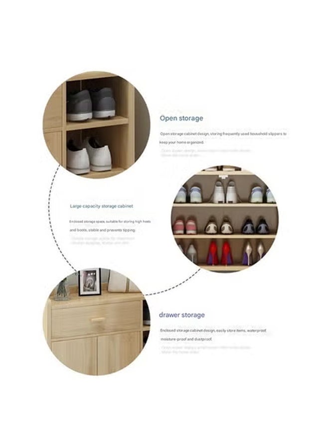 keke Modern Wooden Shoe Cabinet with Drawer and Shelves – Multi-Functional Entryway Shoe Rack Organizer with Storage Compartment and Doors – Space Saving Shoe Storage Unit for Home, Hallway, or Living - Image 3
