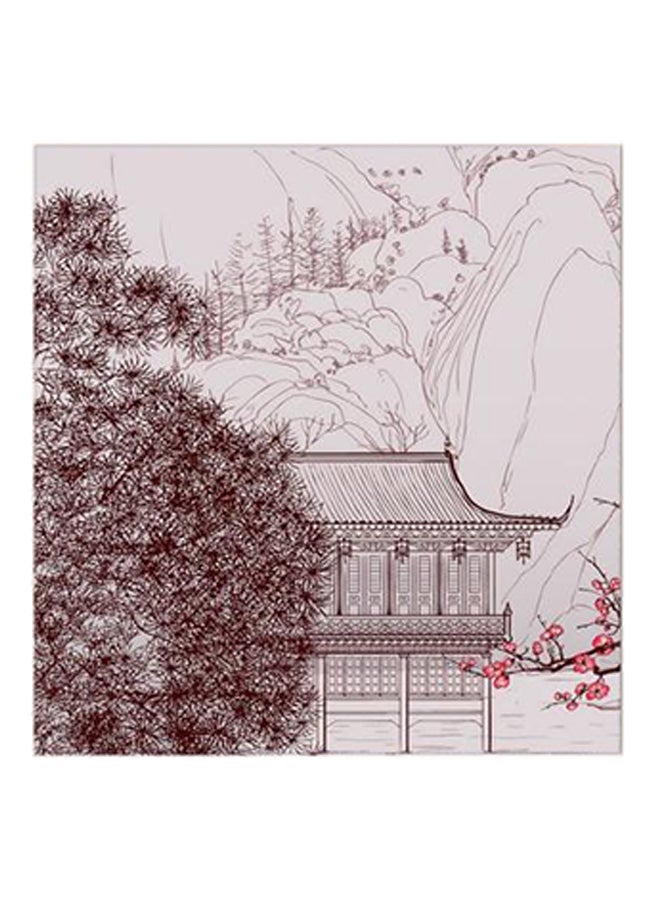 RYN Japan Bedroom MDF Wall Art Light Purple/Brown - Image 1